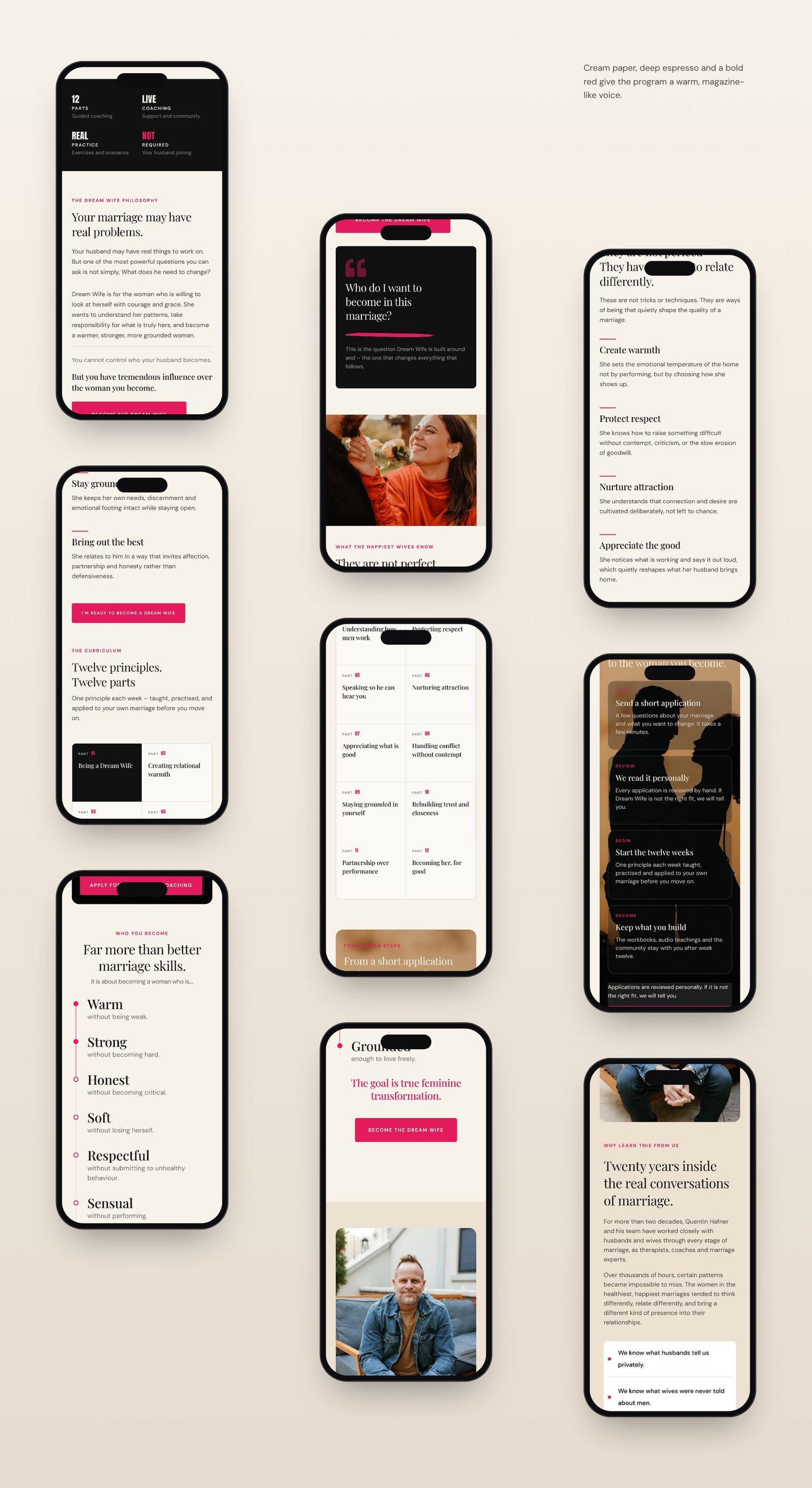 Dream Wife mobile screens